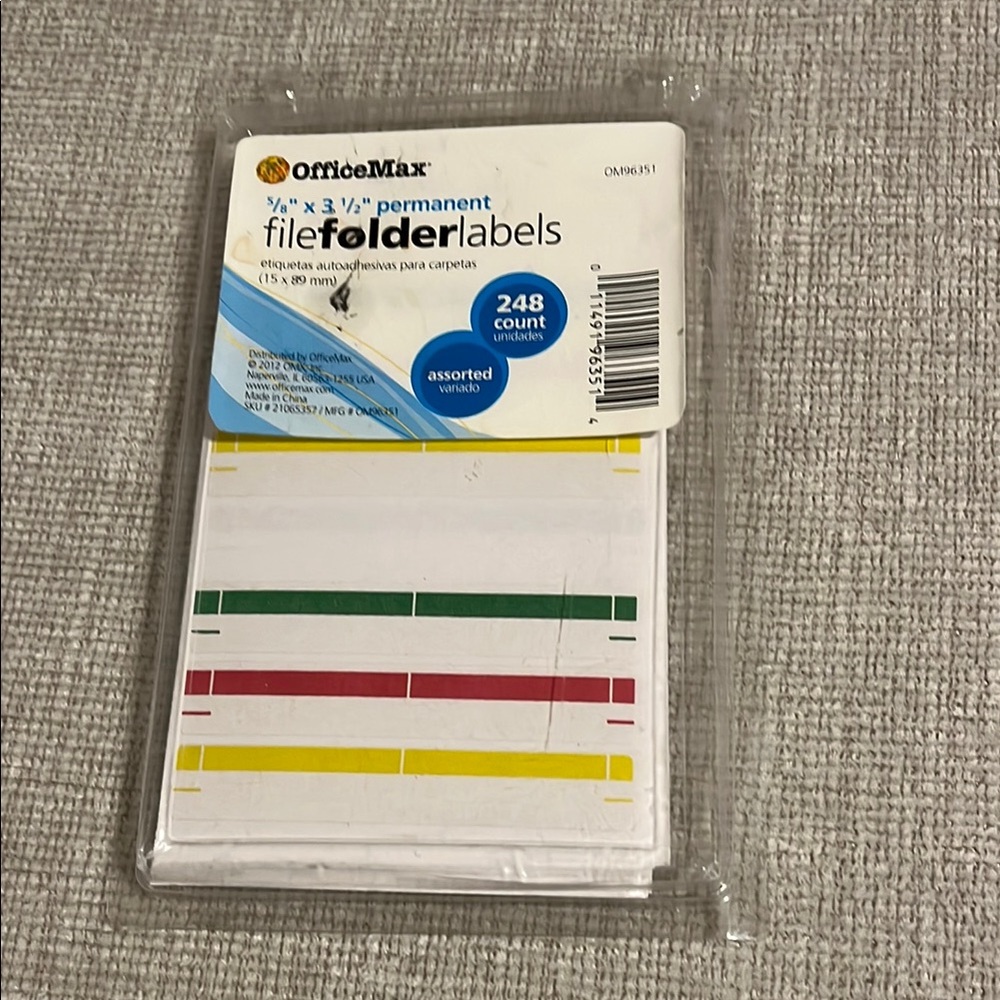 OfficeMax File Folder Labels